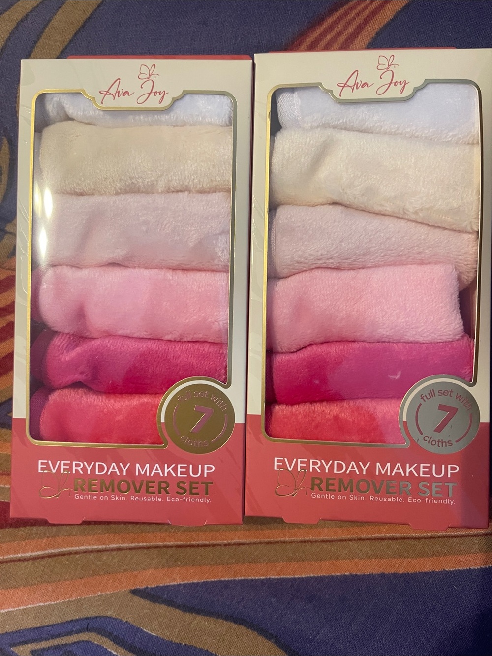 Everyday Makeup Remover Cloth Set – Pink & Cream Reusable Cloths